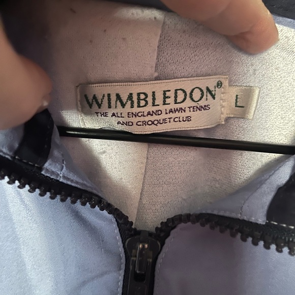 Vintage Wimbledon Windbreaker Jacket Blue Size Large - Picture 8 of 9